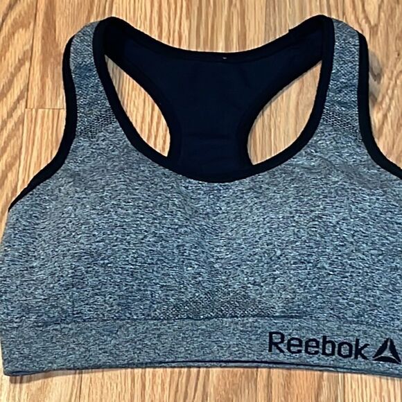 Reebok Sport Bra, pull-on style, grey, Medium - Picture 2 of 6